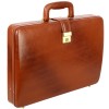 Hyatt Leather Accessories Natural Leather Briefcase for Men 24 liters Capacity (Tan)