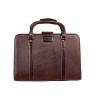 Hyatt Leather Accessories 24 Litres Leather Laptop Briefcase Bag for Men Office (Brown)