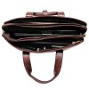 Hyatt Leather Accessories 16 Inch Full Grain Natural Leather Laptop Briefcases For Men 18 Litres Capacity Upto16 inch Laptop Compartment (Choco Brown)
