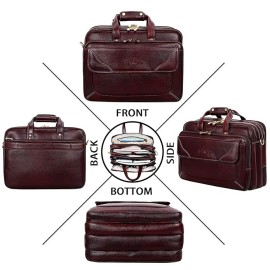Hyatt Leather Accessories 16 Ltrs 30.50 cm Office Bag (Brown)