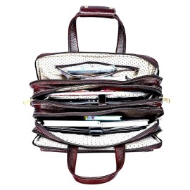 Hyatt Leather Accessories 16 Ltrs 30.50 cm Office Bag (Brown)