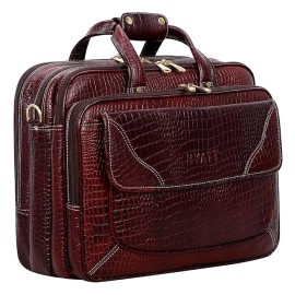 Hyatt Leather Accessories 16 Ltrs 30.50 cm Office Bag (Choco Brown)