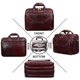 Hyatt Leather Accessories 16 Ltrs 30.50 cm Office Bag (Choco Brown)