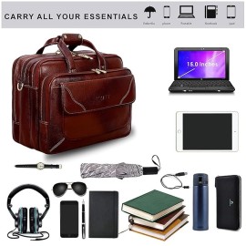 Hyatt Leather Accessories 16 Ltrs 30.50 cm Office Bag (Tan)