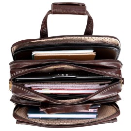 Hyatt Leather Accessories 16 Ltrs 30.50 cm Office Bag (Brown Italian)
