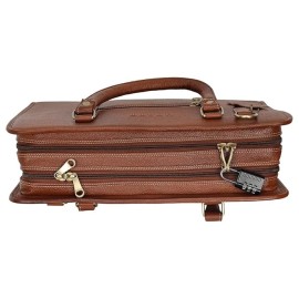 Hyatt Leather Accessories 16 Inch Full Grain Natural Leather Laptop Messenger & Shoulder Bags For Men Laptop Compartment