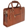 Hyatt Leather Accessories 16 Inch Full Grain Natural Leather Laptop Messenger & Shoulder Bags For Men Laptop Compartment