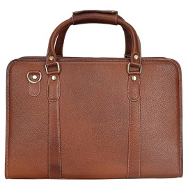Hyatt Leather Accessories 16 Inch Full Grain Natural Leather Laptop Messenger & Shoulder Bags For Men Laptop Compartment