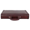 Hyatt Leather Accessories 17 Inch Men's Leather Briefcases Office Bags With Side Combination Lock (Brown)
