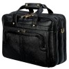 Hyatt Leather Accessories 16 Inch Full Grain Natural Leather Laptop Messenger & Shoulder Bags For Men 24 Litres Capacity Upto16 inch Laptop Compartment (Black)