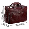 Hyatt Leather Accessories 16 Inch Full Grain Natural Leather Laptop Messenger & Shoulder Bags For Men 24 Litres Capacity Upto16 inch Laptop Compartment (Choco Brown)