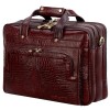 Hyatt Leather Accessories 16 Inch Full Grain Natural Leather Laptop Messenger & Shoulder Bags For Men 24 Litres Capacity Upto16 inch Laptop Compartment (Choco Brown)
