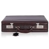 Hyatt Leather Accessories 18 Inch Expandable Men's Leather Briefcases Office Bags (Brown)