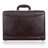 Hyatt Leather Accessories 18 Inch Expandable Men's Leather Briefcases Office Bags (Brown)