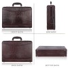 Hyatt Leather Accessories 18 Inch Expandable Men's Leather Briefcases Office Bags (Choco Brown)