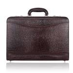 Hyatt Leather Accessories 18 Inch Expandable Men's Leather Briefcases Office Bags (Choco Brown)