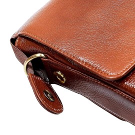 Hyatt Leather Accessories Full Grain Natural Leather Laptop MacBook Air Pro Briefcase Messenger Shoulder Bags For Men And Women Office Use Branded & Stylish (Tan)