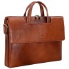 Hyatt Leather Accessories Full Grain Natural Leather Laptop MacBook Air Pro Briefcase Messenger Shoulder Bags For Men And Women Office Use Branded & Stylish (Tan)