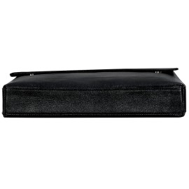 Hyatt Leather Accessories Full Grain Natural Leather Laptop MacBook Air Pro Briefcase Messenger Shoulder Bags For Men And Women Office Use Branded & Stylish (Black)