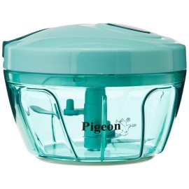 Pigeon Mini Handy and Compact Chopper with 3 Blades for Effortlessly Chopping Vegetables and Fruits for Your Kitchen Green,400 ml