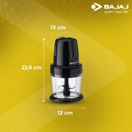 Bajaj 800 ml Chop Pro Chopper with Whisking Blade(Black,Small,300 Watts)