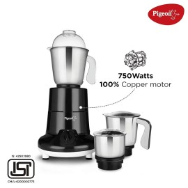 Pigeon Especial Mixer Grinder, 750W, 3 Jars, Grey