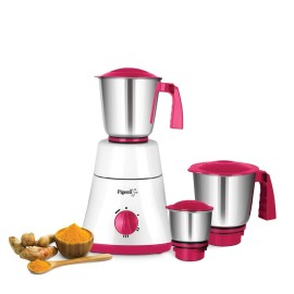 Pigeon Classic Pro Mixer Grinder 550W Mixer Grinder (3 Jars, Pink, White)