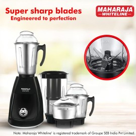 Maharaja MX-216 Turbo Prime Elite 750 Mixer Grinder (4 Jars, Black)