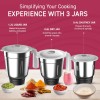 Crompton DS51 PLUS 500 W Mixer Grinder, 3 Jars, White & Pink