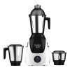 Crompton Duroelite 1000 watts 3 jar Mixer Grinder, 100% copper motor, Ball bearing, Metal jar base, LED speed indicator, Lid lock design, Black & White