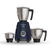 Crompton Ameo PRO 750-Watt 3 Jars Mixer Grinder with MaxiGrind and Motor Vent-X Technology (3 Stainless Steel Jars, Black & Blue)