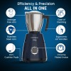 Crompton Ameo PRO 750-Watt 3 Jars Mixer Grinder with MaxiGrind and Motor Vent-X Technology (3 Stainless Steel Jars, Black & Blue)