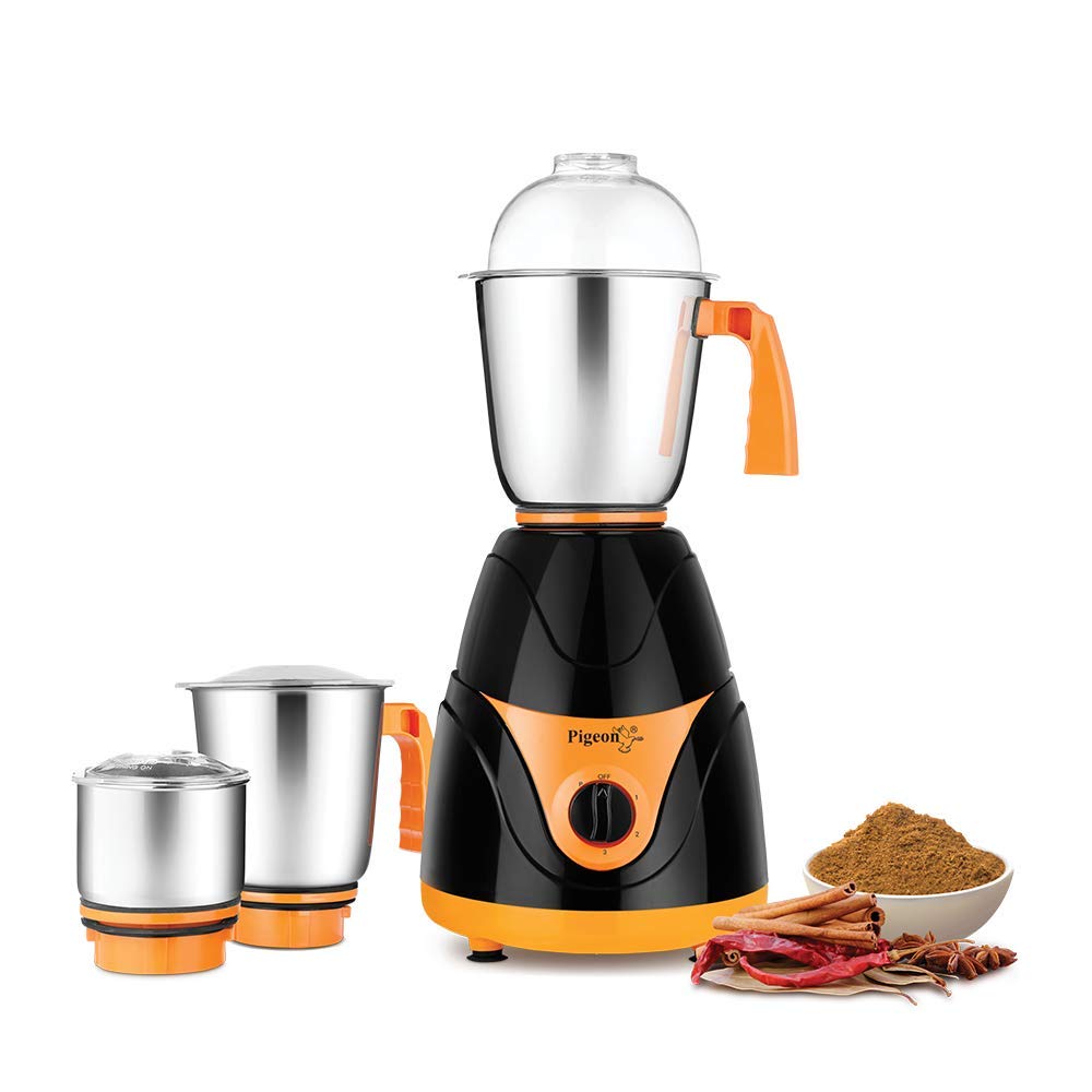 Pigeon mx7 Polycarbonate Black Pearl Mixer Grinder (750W, Multicolor)