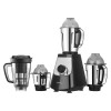 Bajaj Military Series Evoque 4 Jar 1000 Watts Mixer Grinder 3-Speed Control With Pulse Effect Mixie 2 Years Warranty Jet Black, Polypropylene