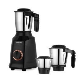 Bajaj Military Series Finesse 750W Mixer Grinder 3 Stainless Steel, Midnight Black