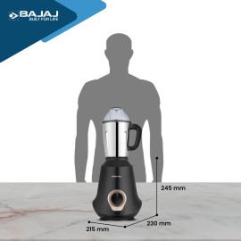 Bajaj Military Series Glamore 4 Jar 1000 Watts Mixer Grinder 3-Speed Control With Pulse Effect Mixie 2 Years Warranty
