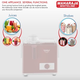 Maharaja Whiteline Mark 1 Classic Juice Extractor, 450 Watt, Cherry Red & White, Superior Stainless Steel Mesh And Juice Cutter