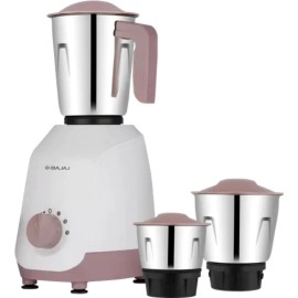 BajajMilitary Series Duetto Watts 500 Mixer Grinder (3 Jars, White & Lilac Colour)