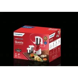 Crompton Questa Mixer Grinder 500 W (3 JARS, Red & White)