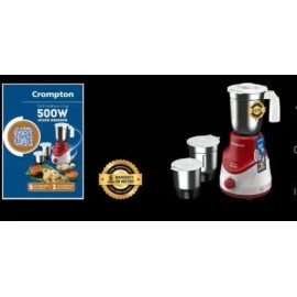 Crompton Questa Mixer Grinder 500 W (3 JARS, Red & White)