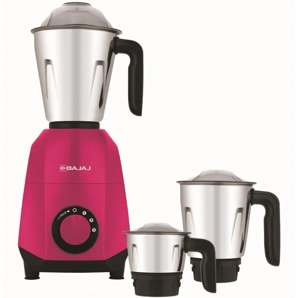 Bajaj Ninja Series Quartz 750 W Mixer Grinder 3 Jars, Garnet Pink