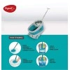 Pigeon Clean Easy Deluxe Spin Mop with Big Wheels and Stainless Steel Wringer (Aqua Green,2 Refills)