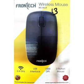 Frontech MS-0024 Wireless Optical Mouse  (2.4GHz Wireless, Black)
