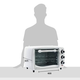 Bajaj 1603T Oven Toaster Grill (Otg) With Baking & Grilling Accessories, Oven For Kitchen With Transparent Glass Door, 2 Year Warranty, White, 1200 Watts, 16 liter