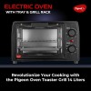 Pigeon Oven Toaster Grill 14 Liters OTG 900 Watts Toast, Grill, Bake & Roast Heat Resistant Tempered Glass, Black