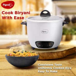 Pigeon Joy 1.8 Liter Electric Rice Cooker 700 Watt, White
