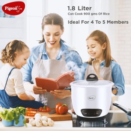 Pigeon Joy 1.8 Liter Electric Rice Cooker 700 Watt, White