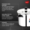 Pigeon Elite Shine 3 Litre Tri-Ply Body Outer Lid Pressure Cooker Induction and Gas Stove Compatible (Stainless Steel, Silver)