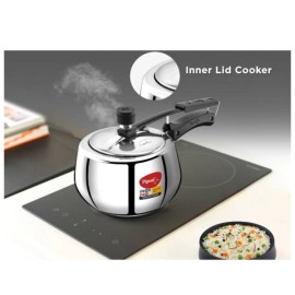 Pigeon Inox Pro Inner Lid 5 Ltr Induction Bottom Pressure Cooker(Stainless Steel)