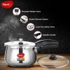 Pigeon Inox Pro Stainless Steel 5 Liter Pressure cooker with Glass lid (Induction and Gas stove compatible)
